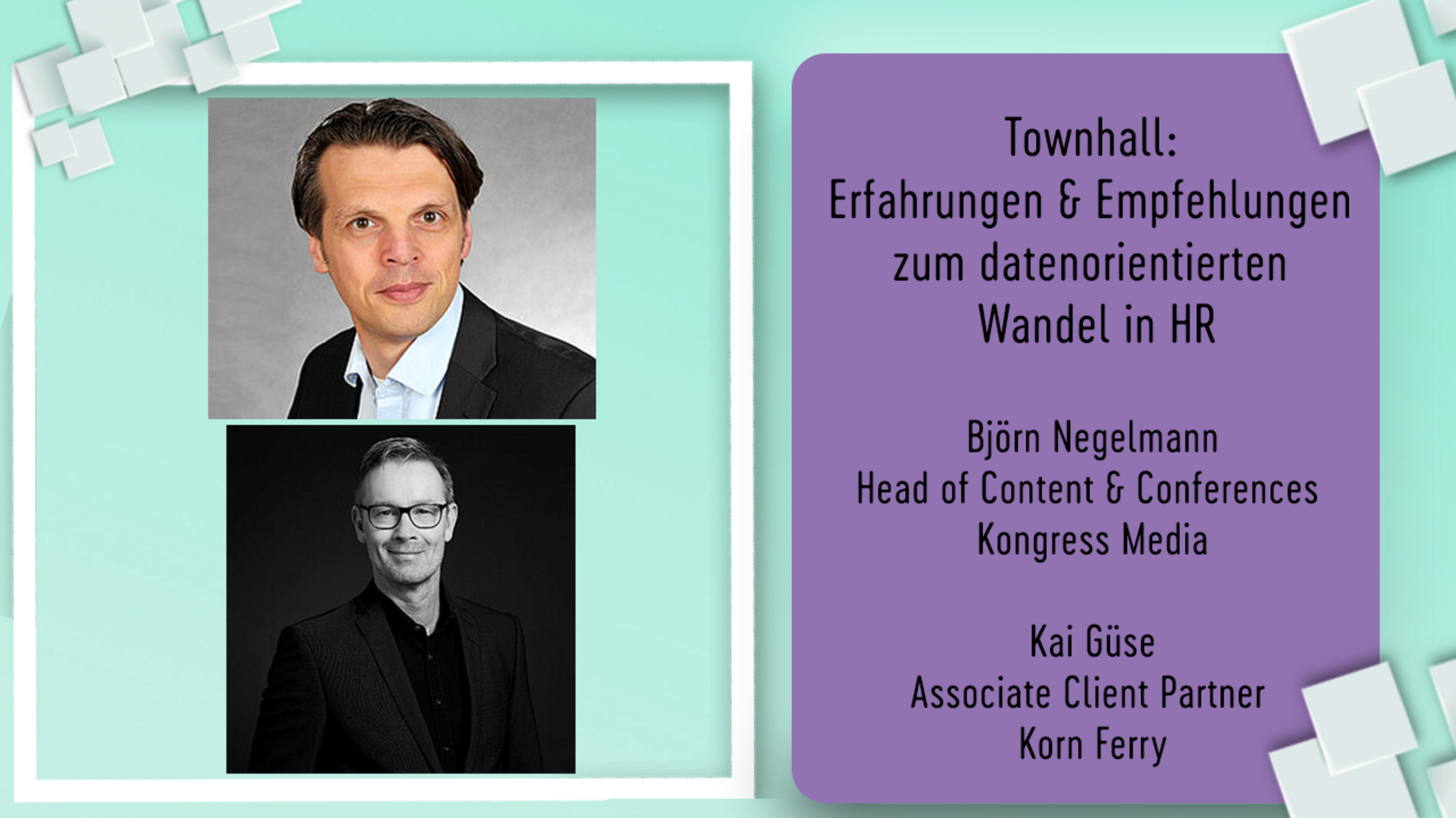 Townhall: Erfahrungen & Empfehlungen zum datenorientierten Wandel in HR